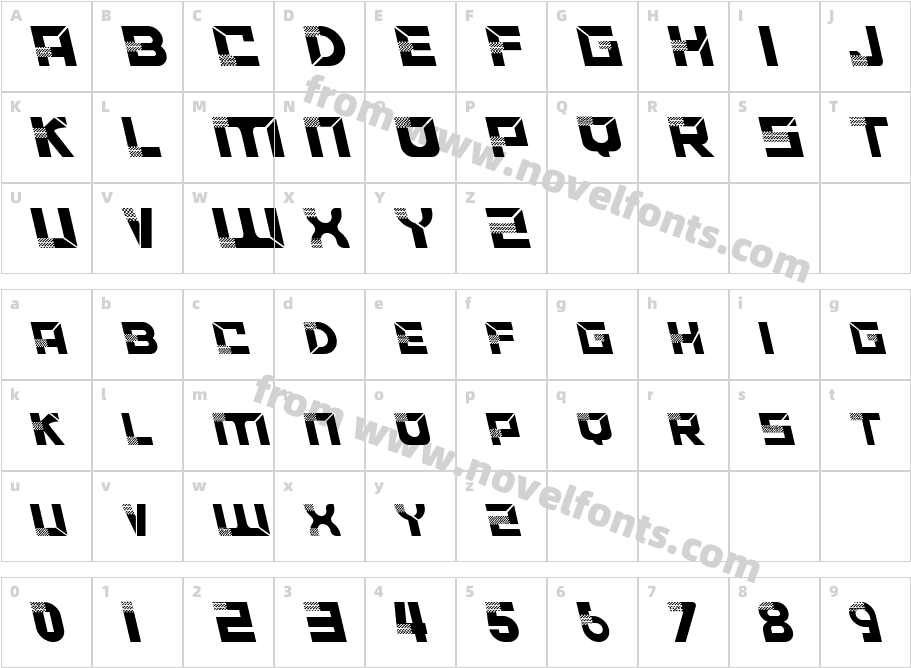 ACCELERARE LeftalicCharacter Map
