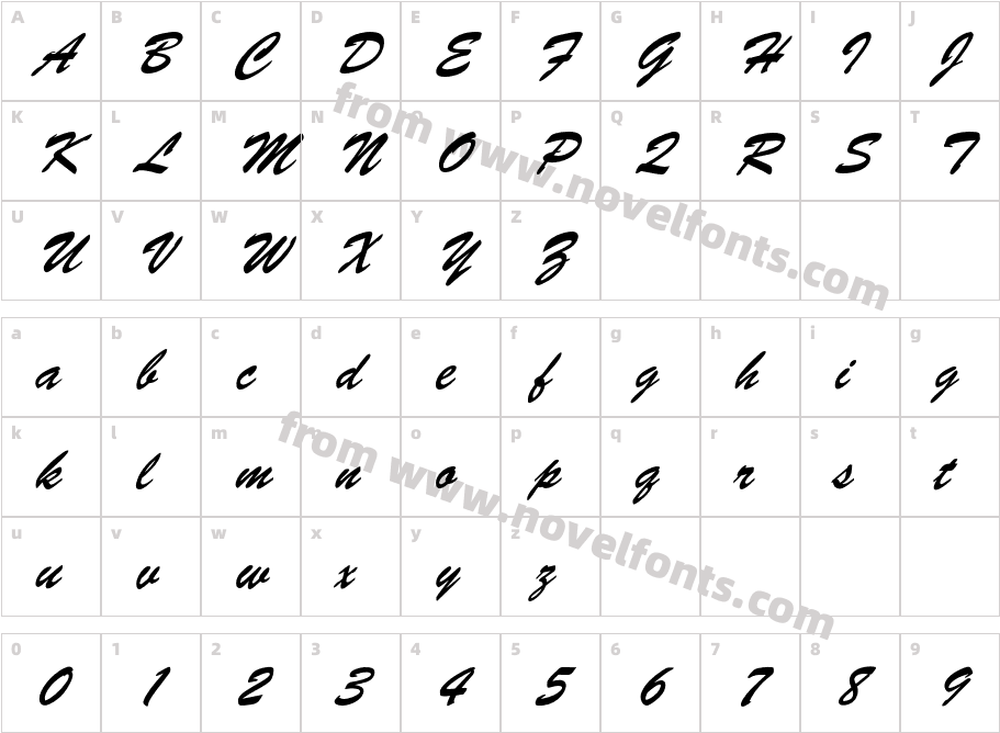 AG Banff Cnd Bold ItalicCharacter Map