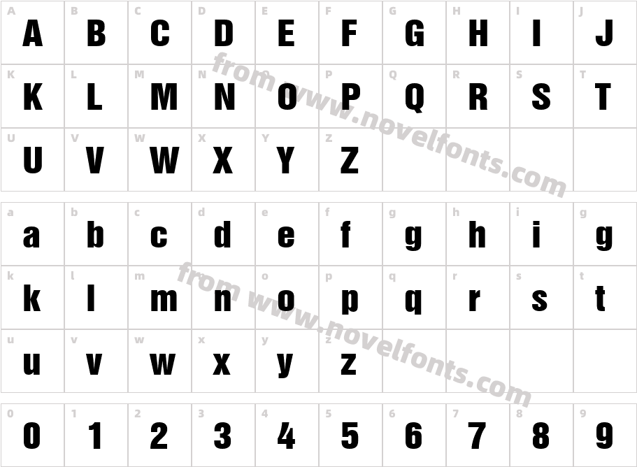 AG Helvet921 Ext NormalCharacter Map