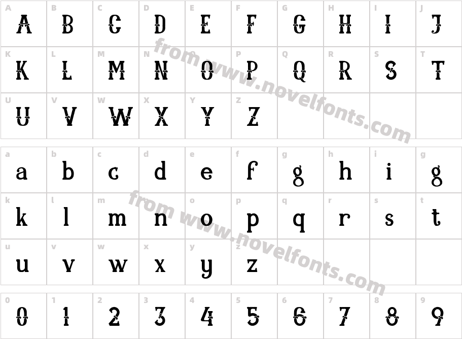 ALITIDE STAMPCharacter Map