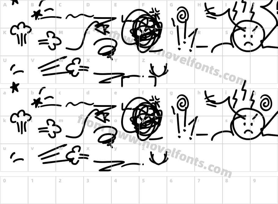 ANGRY MONSTA doodleCharacter Map