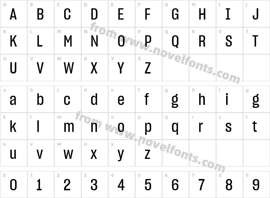 ANTA Sharp Grotesk Medium 15Character Map