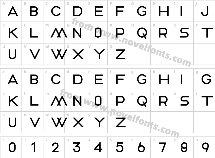 AURORA BoldCharacter Map