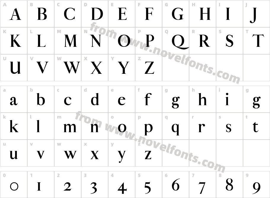 Aabel BoldCharacter Map