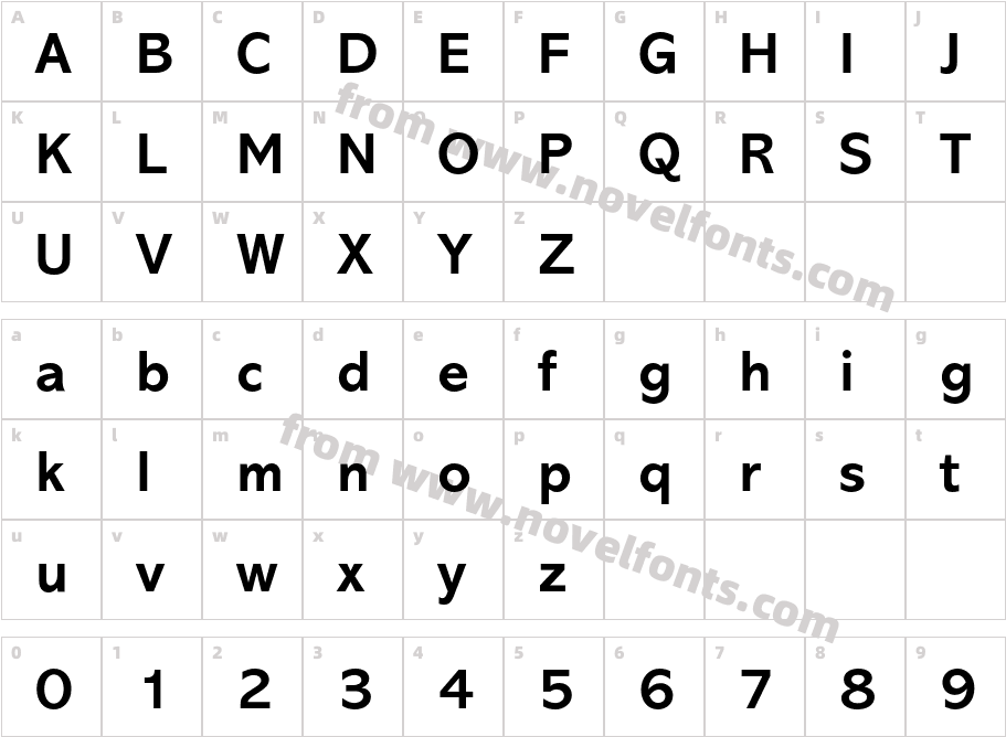 AbadiMT Pro BoldCharacter Map