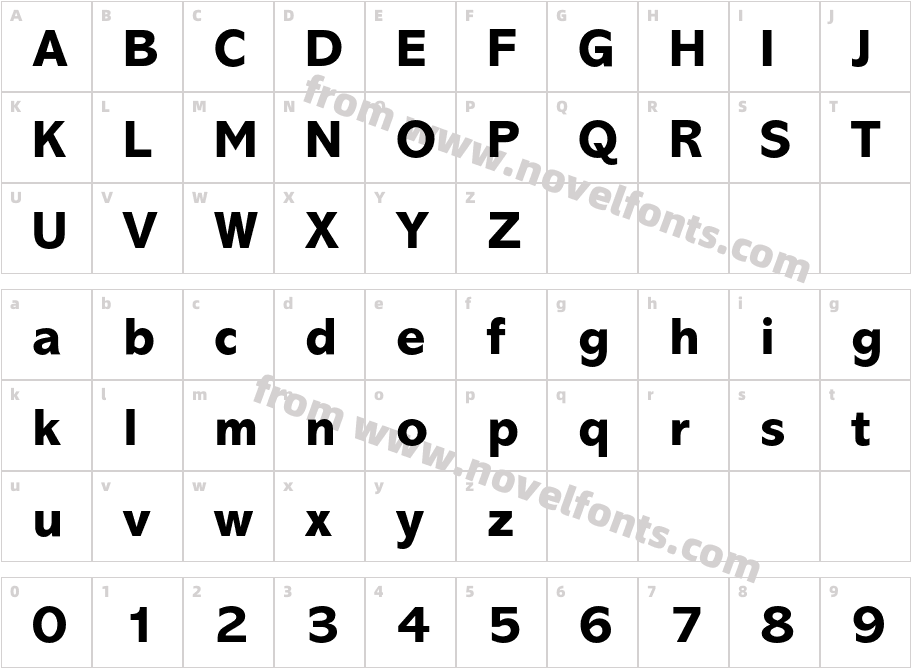 AbadiMT Pro Extra BoldCharacter Map