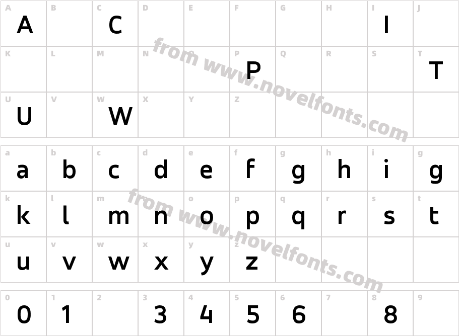 Accord BoldCharacter Map