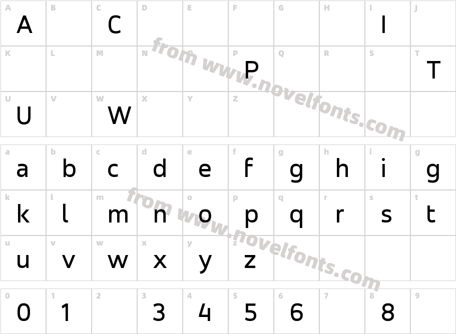 Accord MediumCharacter Map