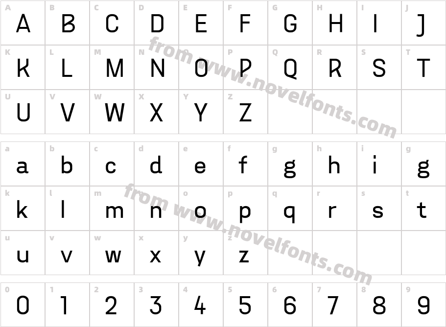 Aconit MediumCharacter Map