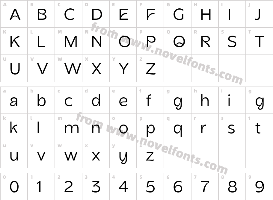 Acorn LightCharacter Map