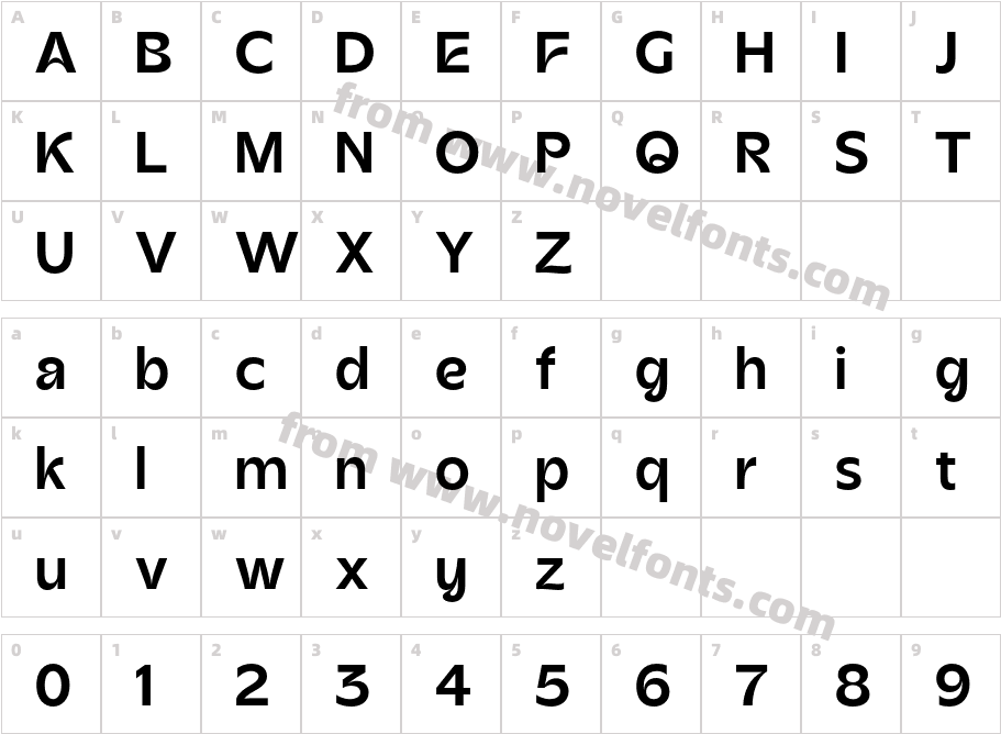 Acorn SemiboldCharacter Map