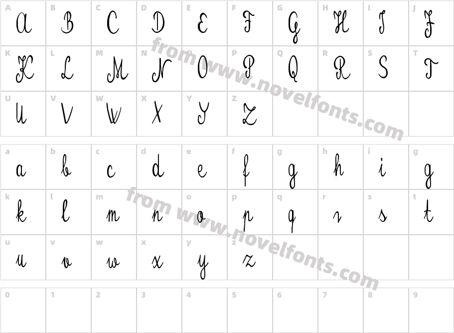 KristalyCharacter Map