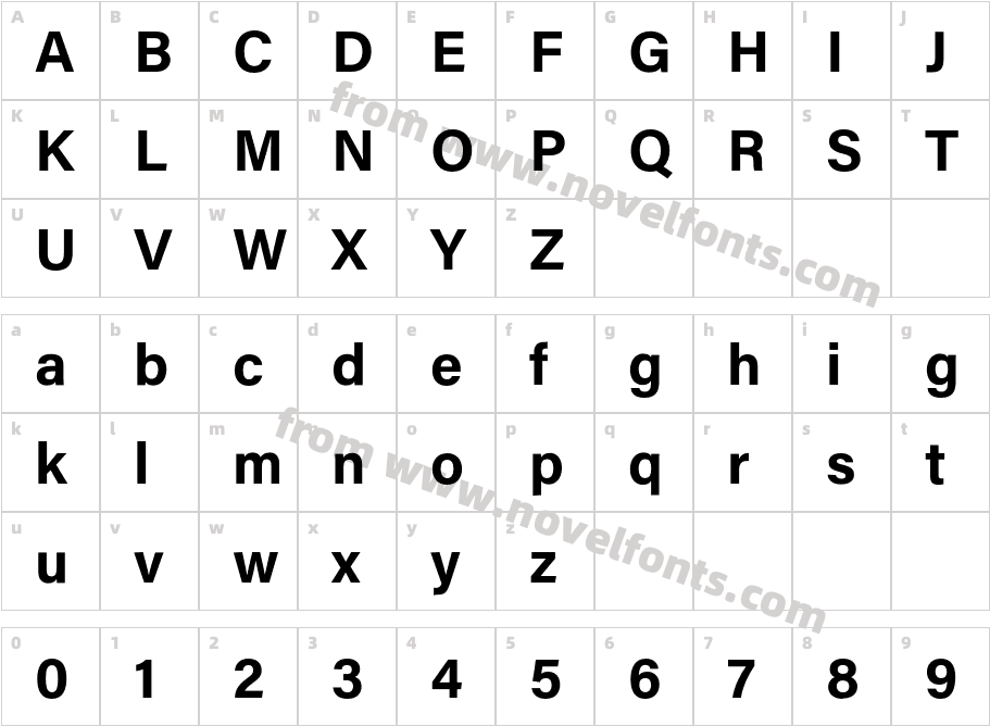 Acumin Pro BoldCharacter Map
