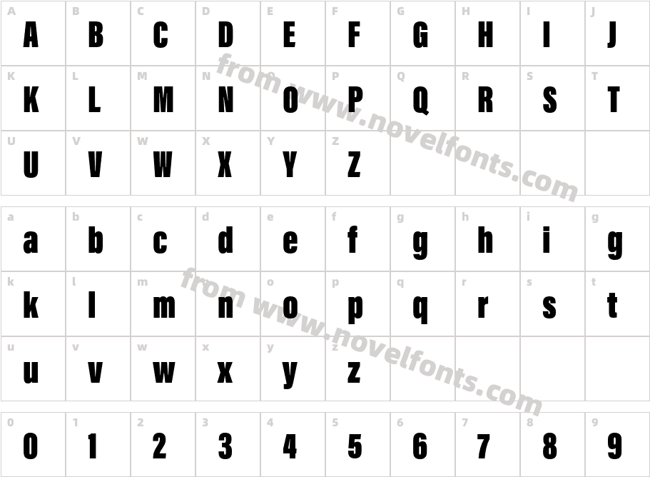 Acumin Pro Extra Condensed Ul BlkCharacter Map