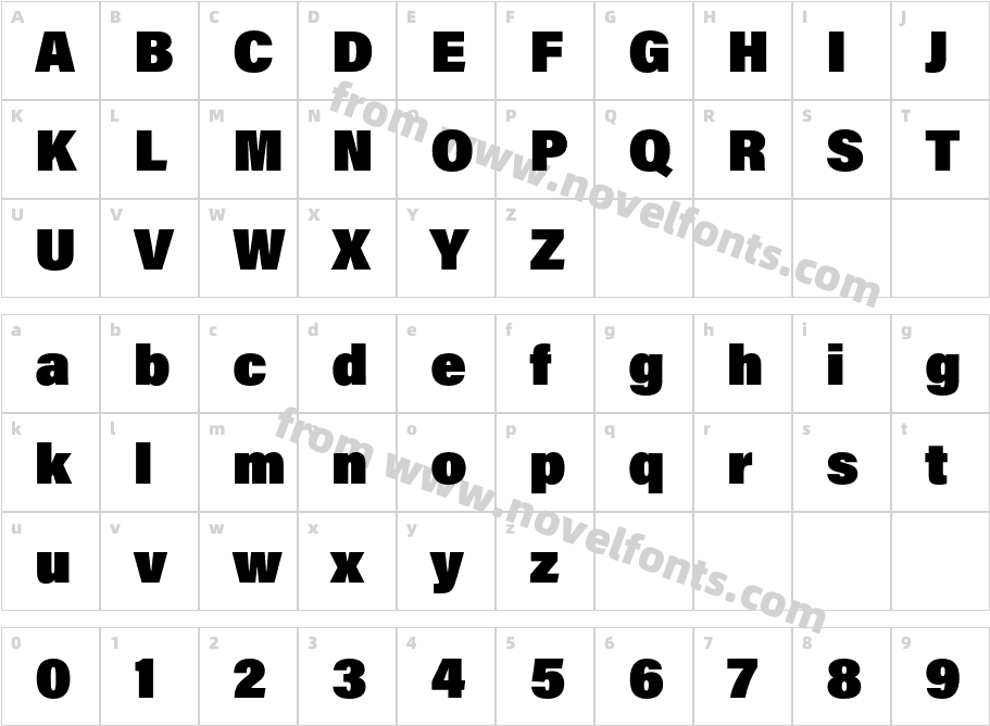 Acumin Pro Semi Condensed Ult BlkCharacter Map