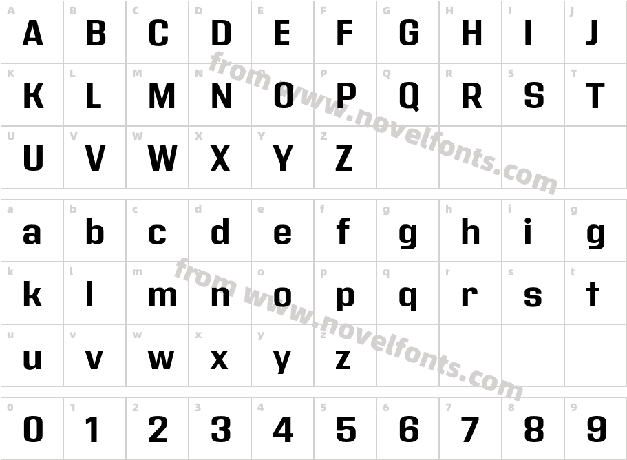 Address Sans Pro BoldCharacter Map