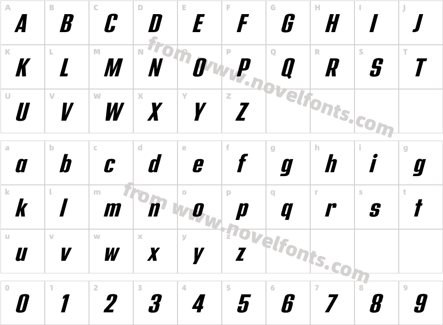 Address Sans Pro Cd Bold ItCharacter Map
