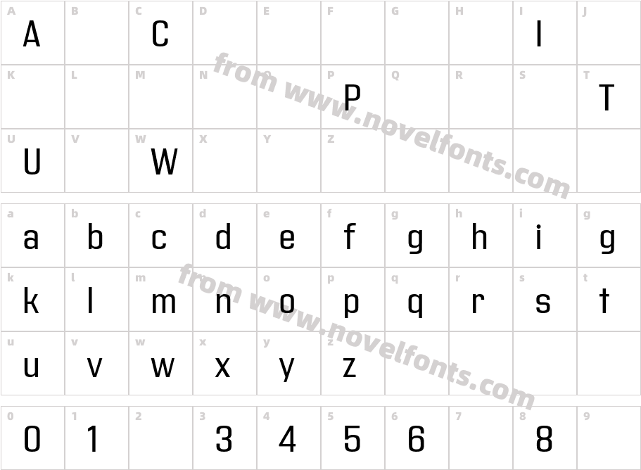 Address Sans Pro RegularCharacter Map