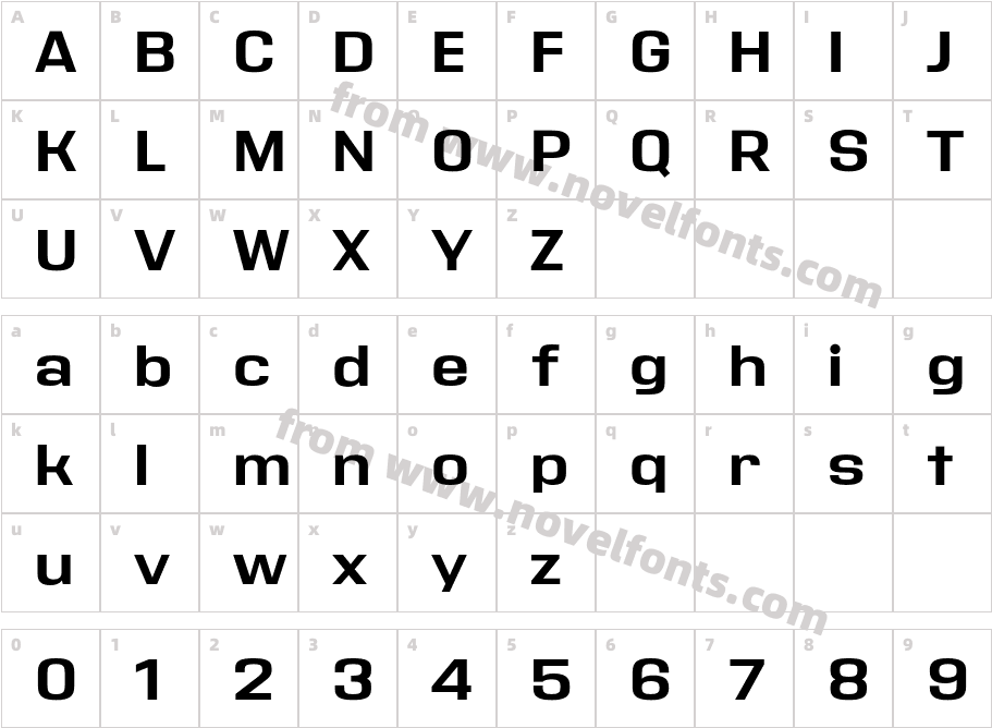 Address Sans Pro Xt BoldCharacter Map