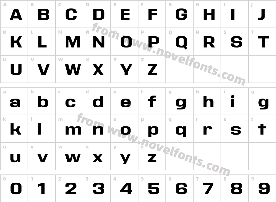 Address Sans Pro Xt Extra BoldCharacter Map