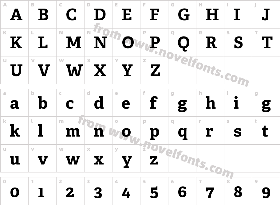 Adelle BoldCharacter Map