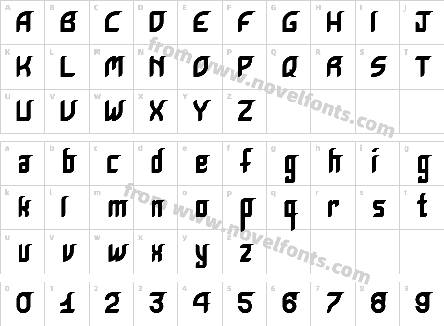 Krugovis BoldCharacter Map