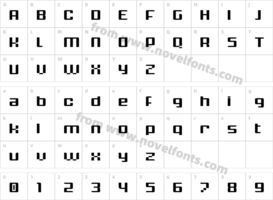 Krunch BoldCharacter Map