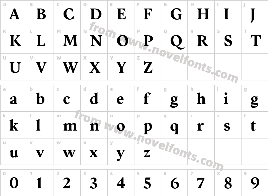 Adelphe Germinal BoldCharacter Map