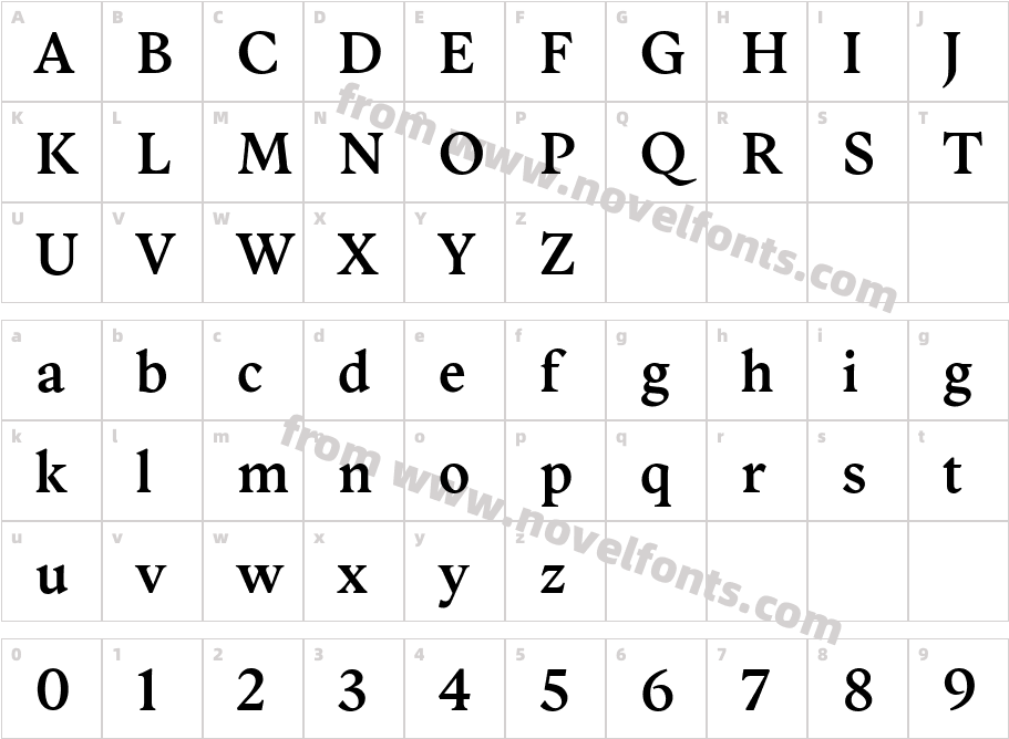 Adelphe Germinal SemiboldCharacter Map