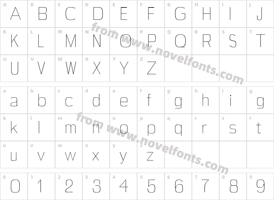 Adon ThinCharacter Map