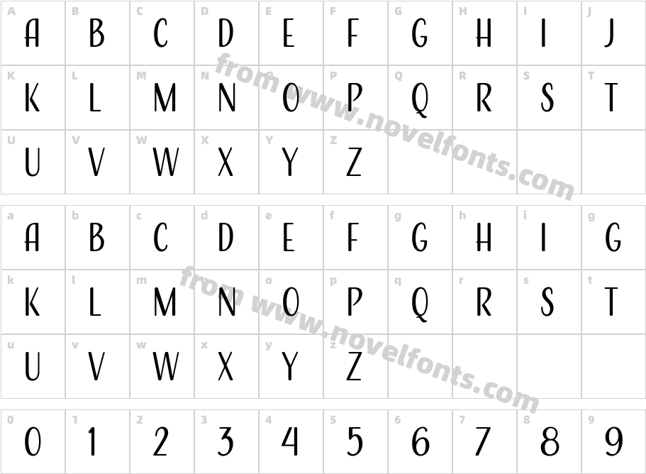 AdornS Condensed SansCharacter Map