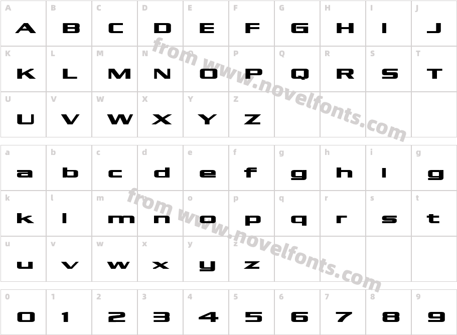 Kubra_BoldCharacter Map