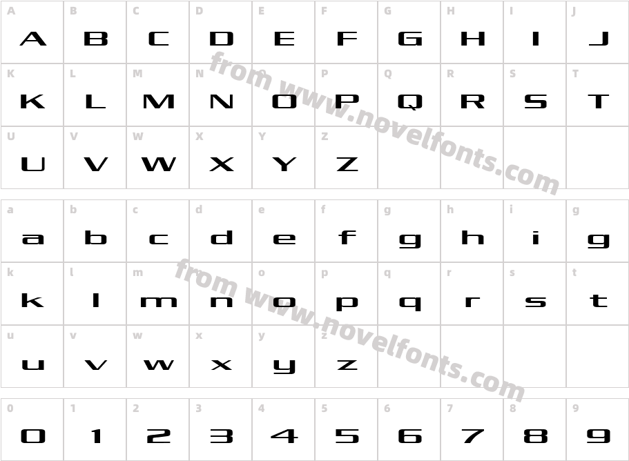 Kubra_CondensedCharacter Map