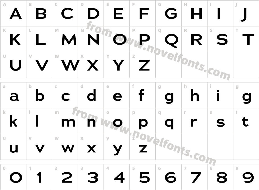 Adrianna Extended Demi BoldCharacter Map