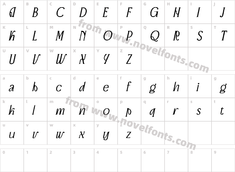 Advine Pixel Demo RegularCharacter Map