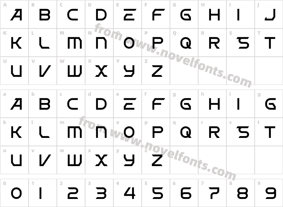 Aedore RegularCharacter Map