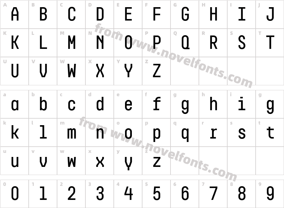 Aeion Mono Test SemiboldCharacter Map