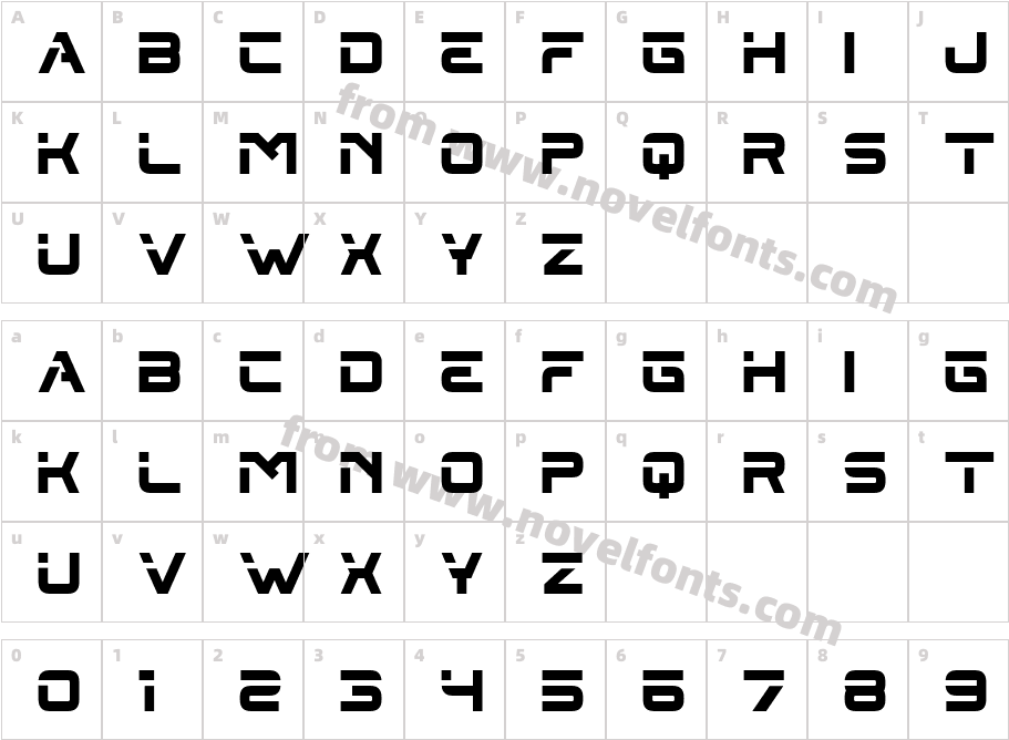 AeromonoCharacter Map