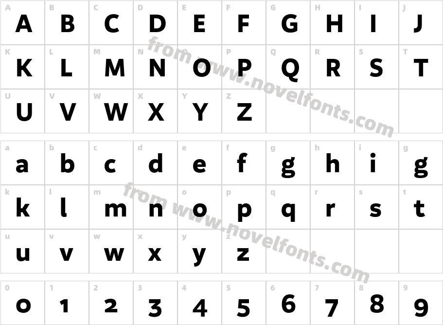 Aestetico Formal Extra BoldCharacter Map