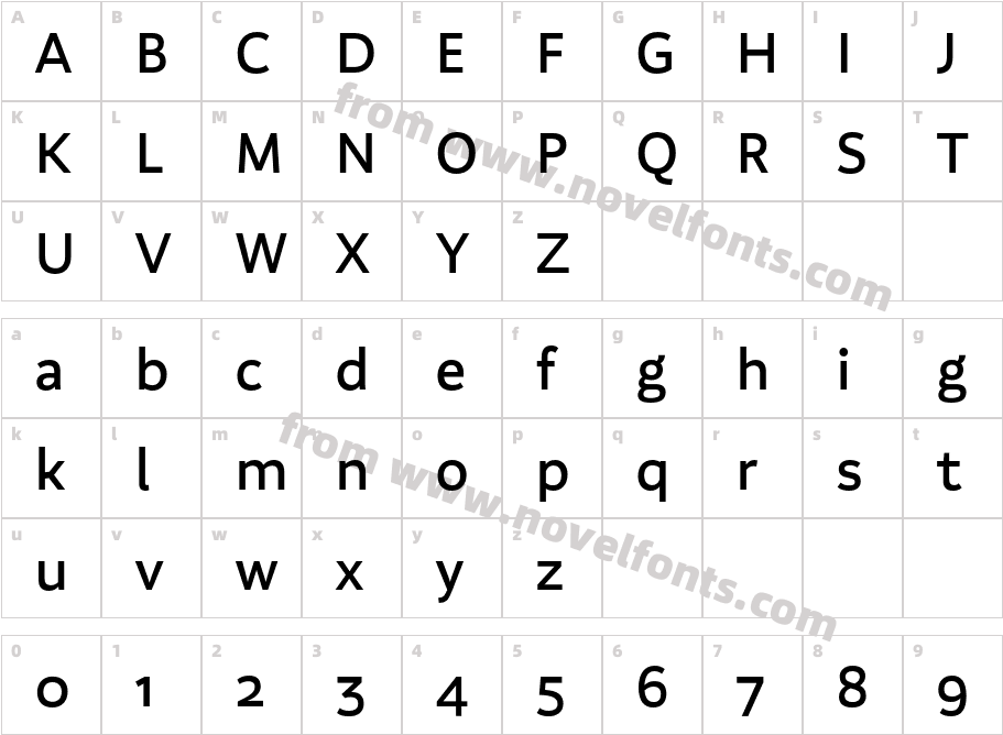 Aestetico Formal MediumCharacter Map