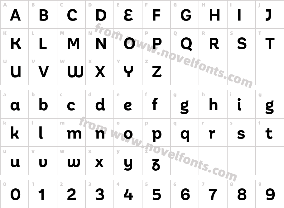 Aestetico Informal BoldCharacter Map