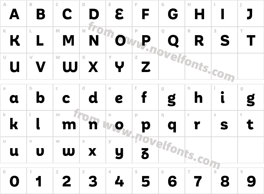 Aestetico Informal Extra BoldCharacter Map
