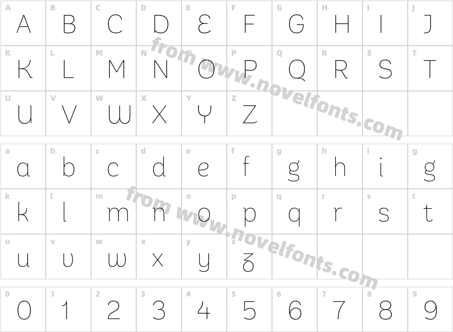 Aestetico Informal ThinCharacter Map