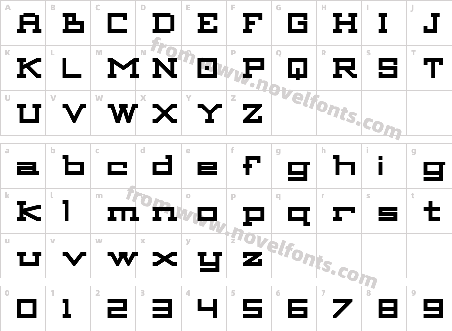 Aexkon BoldCharacter Map