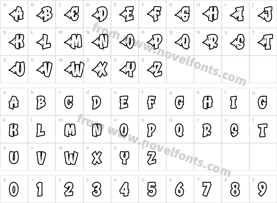Airneo OutlineCharacter Map
