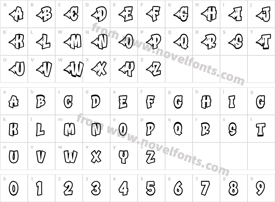 Airneo OutlineCharacter Map