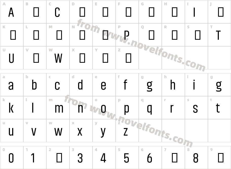 Akhand RegularCharacter Map