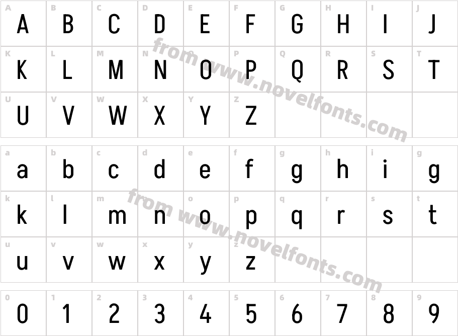 Akshar RegularCharacter Map