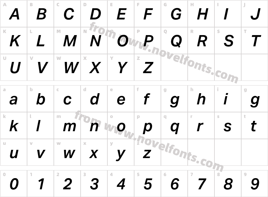 Aktiv Grotesk Armn Semibold ItalicCharacter Map