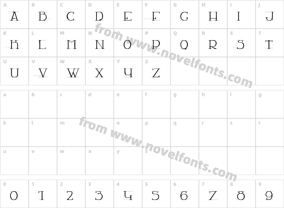 LA CHAMBRE 67Character Map